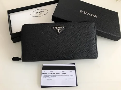 Prada Original Wallet Card Holder Authentic Saffiano Leather