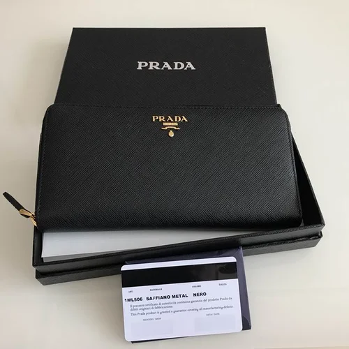 Prada Original Wallet Card Holder Authentic Saffiano Leather