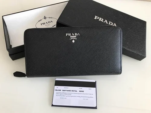 Prada Original Wallet Card Holder Authentic Saffiano Leather
