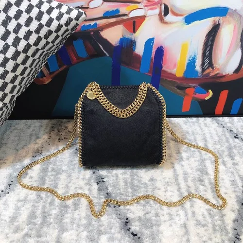 Stella McCartney Mini Logo Crossbody 16x17x7cm Vegan Leather