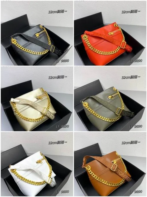 Tom Ford Embossed Single Shoulder Bag 32x27x15cm