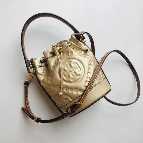 Tory Burch Original Bucket Bag Authentic Leather Luxury