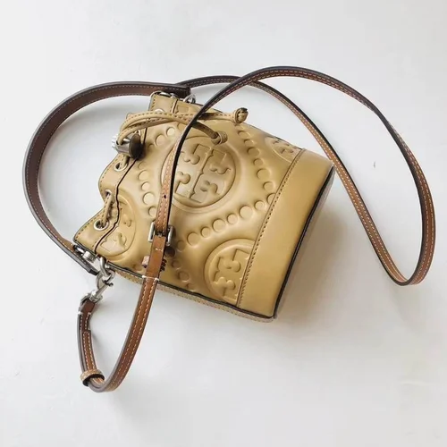 Tory Burch Original Bucket Bag Authentic Leather Luxury