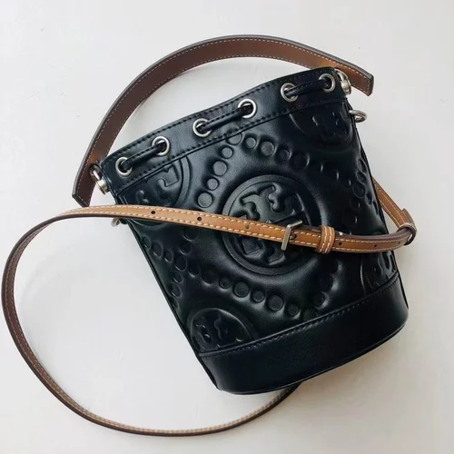 Tory Burch Original Bucket Bag Authentic Leather Luxury