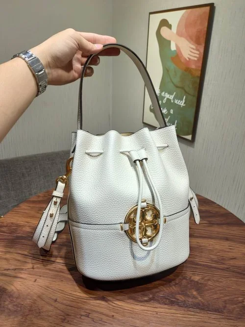 Tory Burch Original Bucket Bag Authentic Leather Luxury