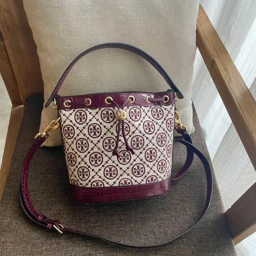 Tory Burch Original Bucket Bag Authentic Leather Luxury