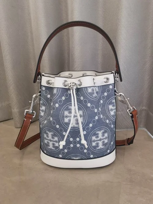 Tory Burch Original Bucket Bag Authentic Leather Luxury