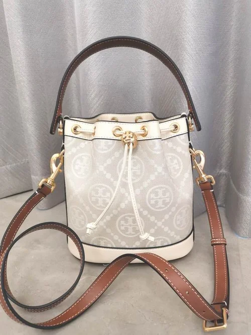 Tory Burch Original Bucket Bag Authentic Leather Luxury