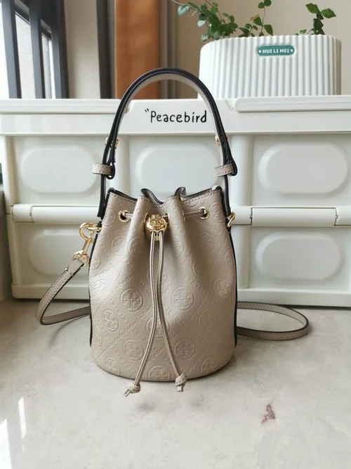 Tory Burch Original Bucket Bag Authentic Leather Luxury