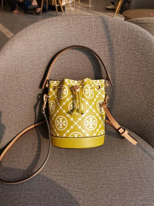 Tory Burch Original Bucket Bag Authentic Leather Luxury