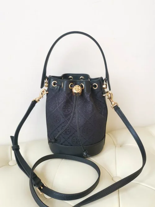 Tory Burch Original Bucket Bag Authentic Leather Luxury