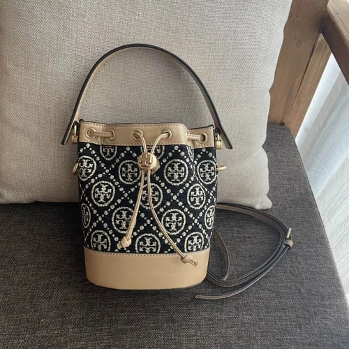 Tory Burch Original Bucket Bag Authentic Leather Luxury