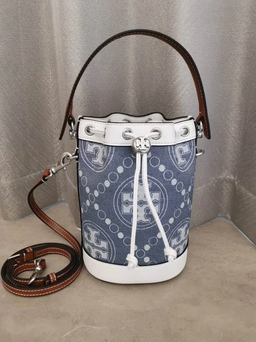 Tory Burch Original Bucket Bag Authentic Leather Luxury