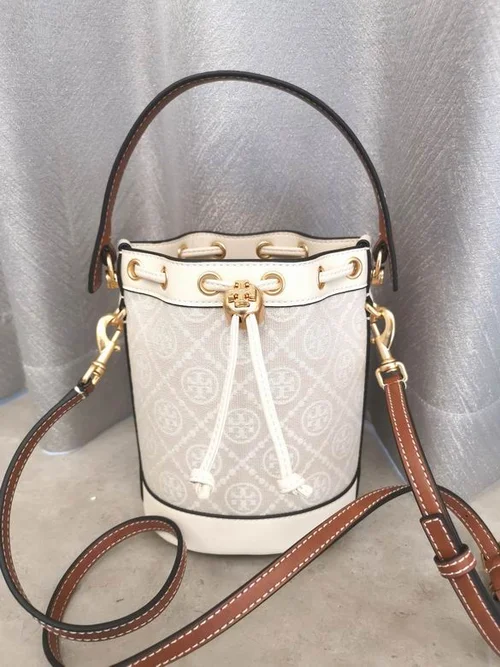 Tory Burch Original Bucket Bag Authentic Leather Luxury