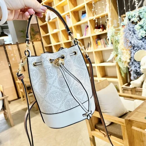 Tory Burch Original Bucket Bag Authentic Leather Luxury