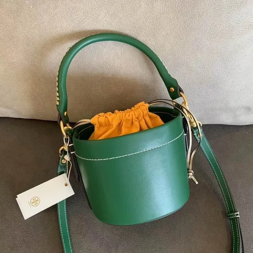 Tory Burch Original Bucket Bag Authentic Leather Luxury