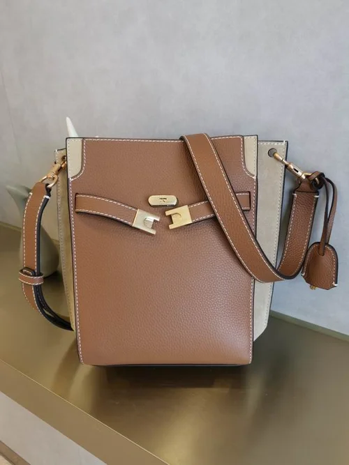 Tory Burch Original Bucket Bag Authentic Leather Luxury