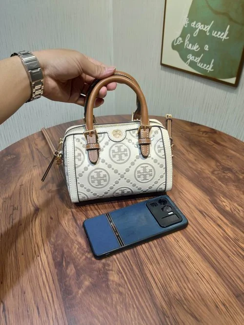 Tory Burch Original Boston Bag Authentic Leather Luxury