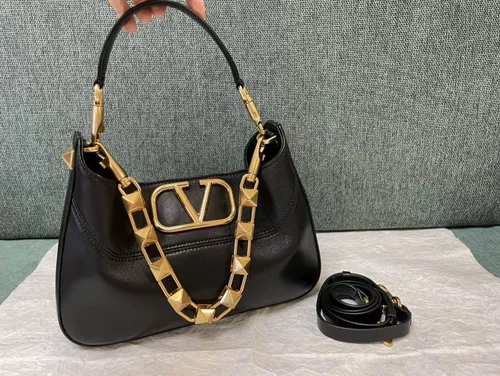 Valentino Original Hobo Bag Authentic Rockstud Leather