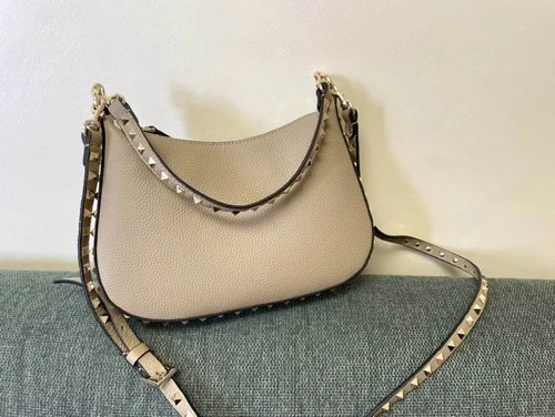 Valentino Original Hobo Bag Authentic Rockstud Leather