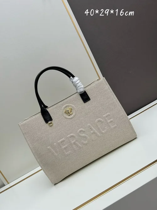 11 Versace Large Tote Bag Women Luxury Medusa Canvas