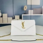 11 YSL Envelope Chain Wallet Women Luxury Leather