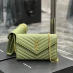 11 YSL Envelope Chain Wallet Women Luxury Leather