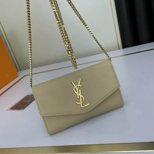11 YSL Envelope Chain Wallet Women Luxury Leather