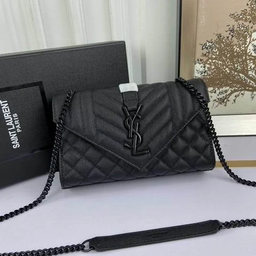 11 YSL Envelope Chain Wallet Women Luxury Leather