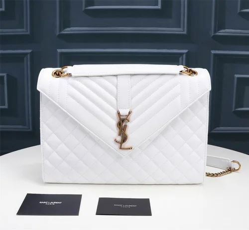11 YSL Envelope Chain Wallet Women Luxury Leather