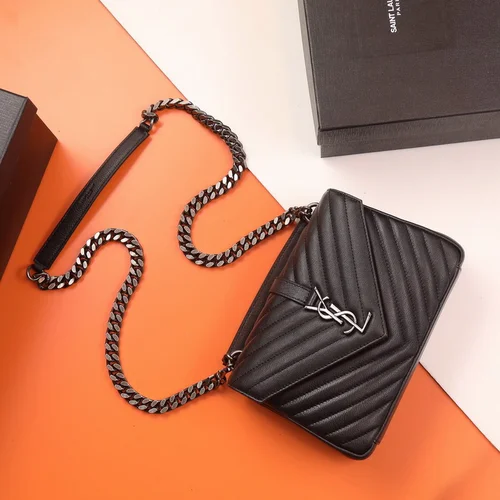 11 YSL Envelope Chain Wallet Women Luxury Leather