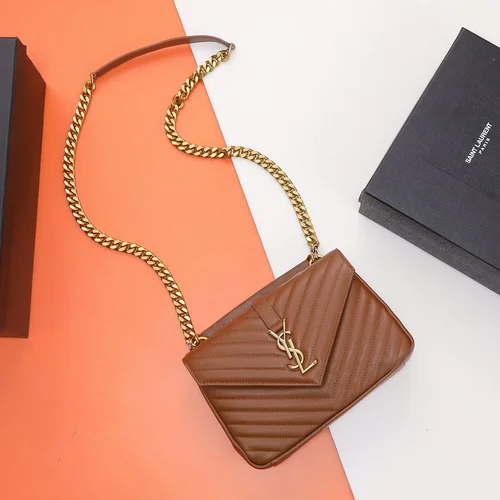 11 YSL Envelope Chain Wallet Women Luxury Leather