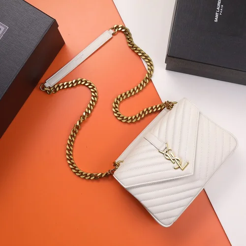 11 YSL Envelope Chain Wallet Women Luxury Leather