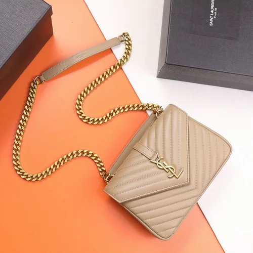 11 YSL Envelope Chain Wallet Women Luxury Leather