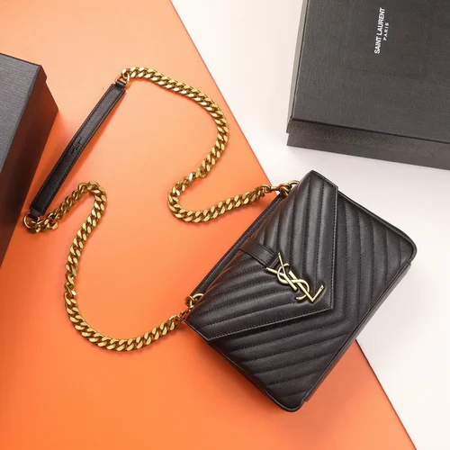 11 YSL Envelope Chain Wallet Women Luxury Leather