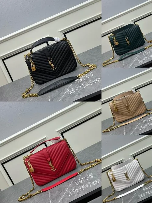 11 YSL Envelope Chain Wallet Women Luxury Leather