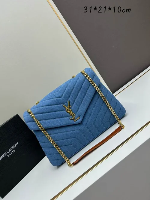 11 YSL Envelope Chain Wallet Women Luxury Leather