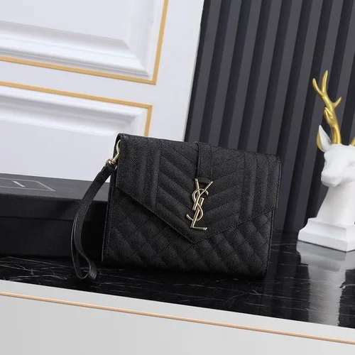 11 YSL Envelope Chain Wallet Women Luxury Leather