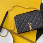 YSL Original Becky Chain Wallet Authentic Leather