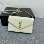 YSL Original Envelope Chain Wallet Authentic Leather