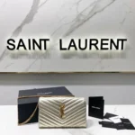 YSL Original Envelope Chain Wallet Authentic Leather