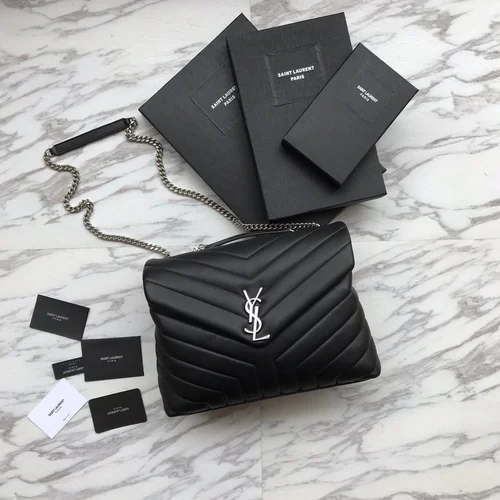 YSL Original Envelope Chain Wallet Authentic Leather