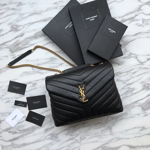 YSL Original Envelope Chain Wallet Authentic Leather