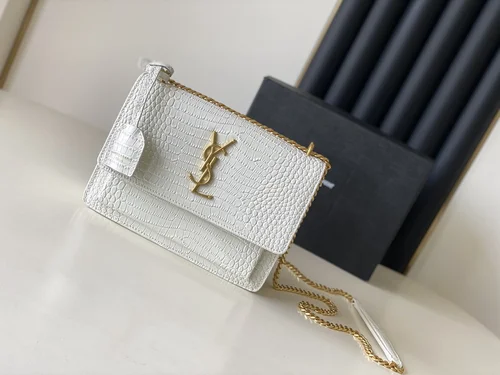 YSL Original Envelope Chain Wallet Authentic Leather