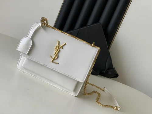 YSL Original Envelope Chain Wallet Authentic Leather