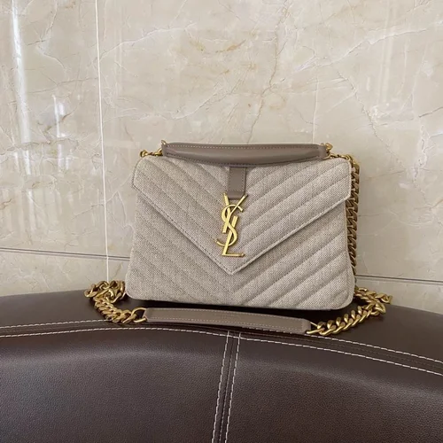 YSL Original Envelope Chain Wallet Authentic Leather