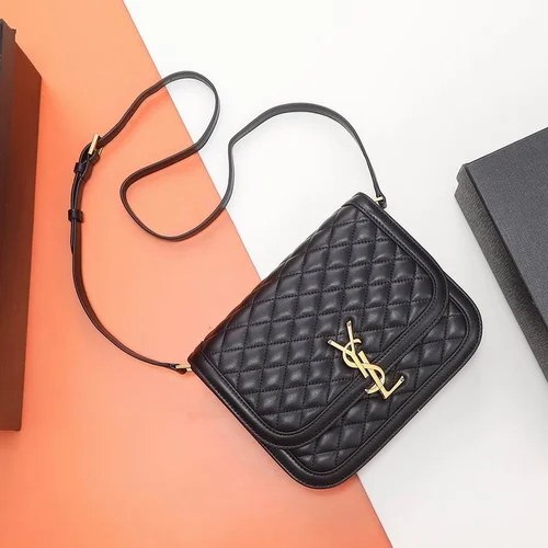 YSL Original Envelope Chain Wallet Authentic Leather