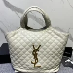 YSL Original Icare Large Tote Authentic Quilted Leather