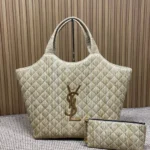 YSL Original Icare Large Tote Authentic Quilted Leather