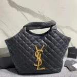 YSL Original Icare Large Tote Authentic Quilted Leather